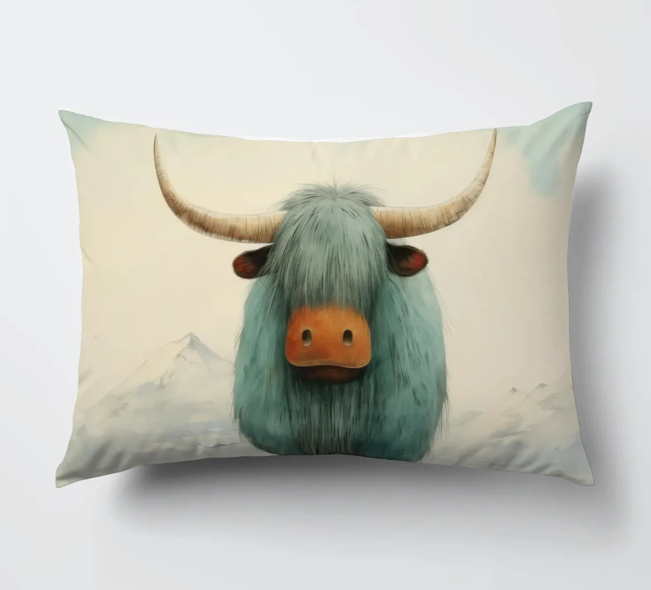 Minimum Yak 4 Kissen von Minimal Animal Art