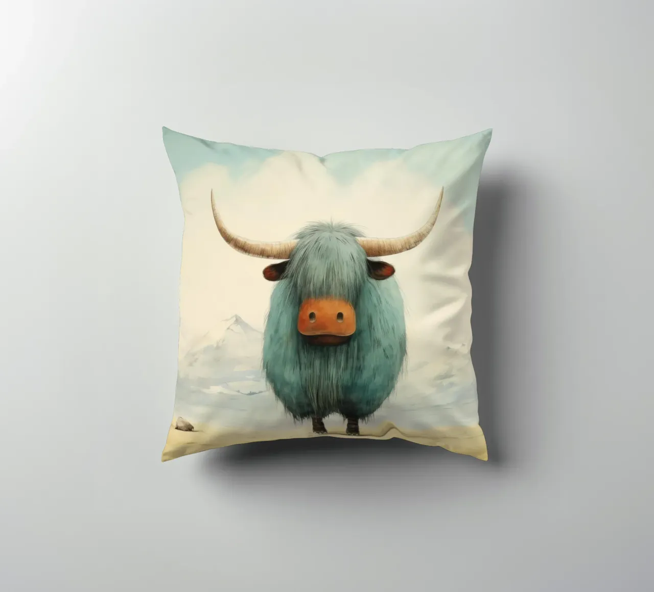 Minimo Yak 4 cuscino da Minimal Animal Art