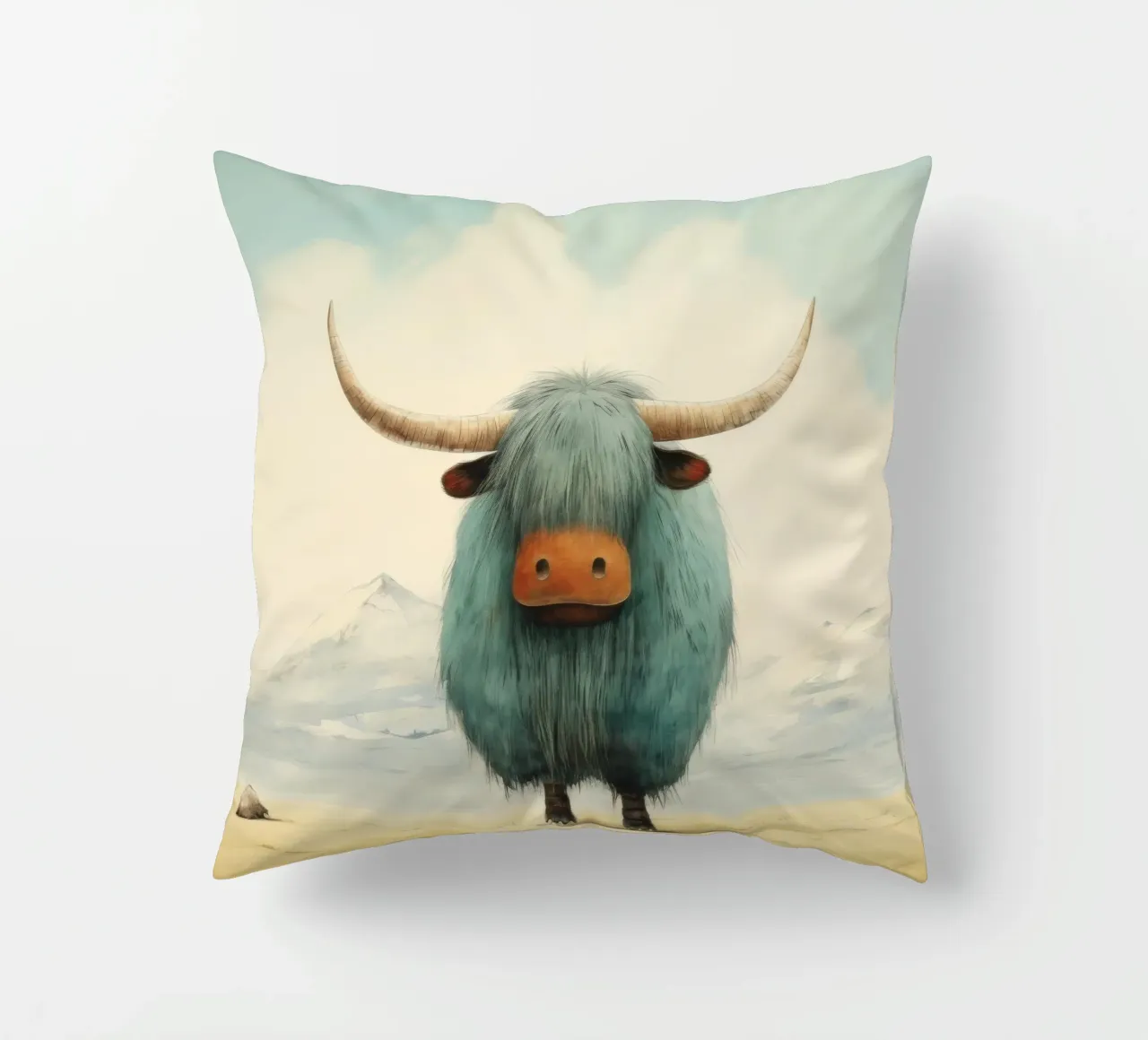 Minimo Yak 4 cuscino da Minimal Animal Art