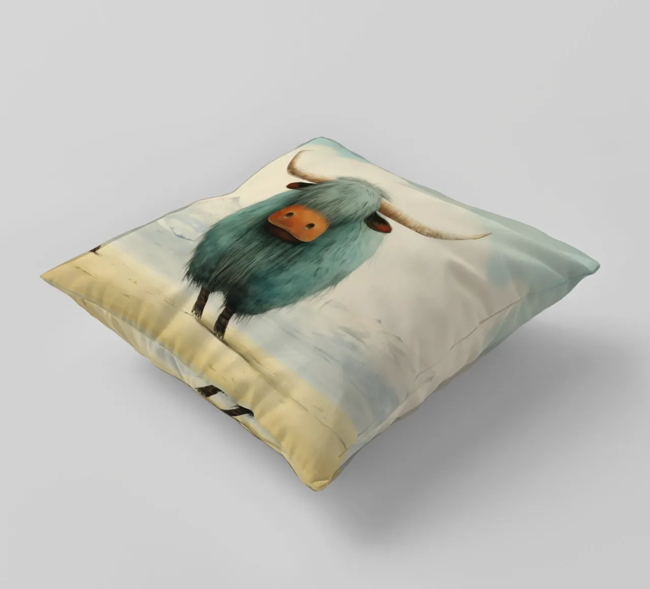 Minimo Yak 4 cuscino da Minimal Animal Art
