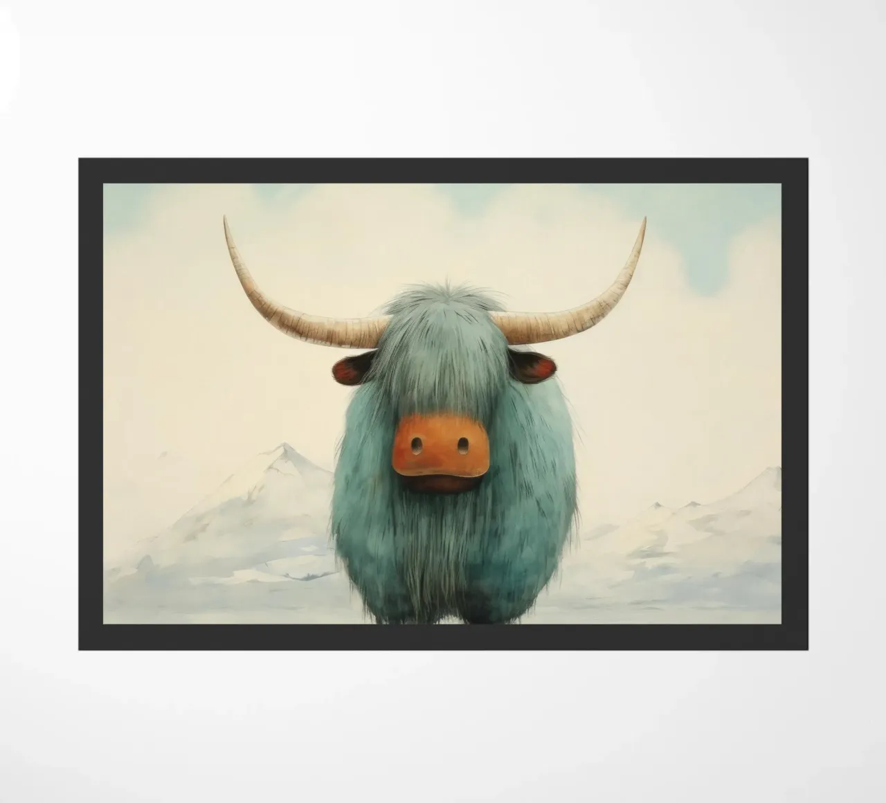 Minimum Yak 4 deurmat van Minimal Animal Art
