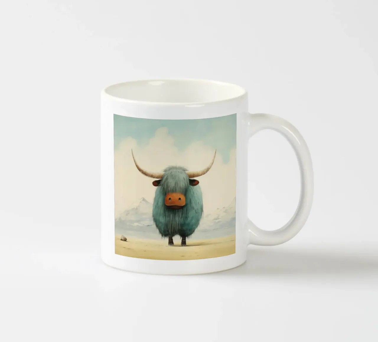 Minimo Yak 4 tazza in ceramica da Minimal Animal Art