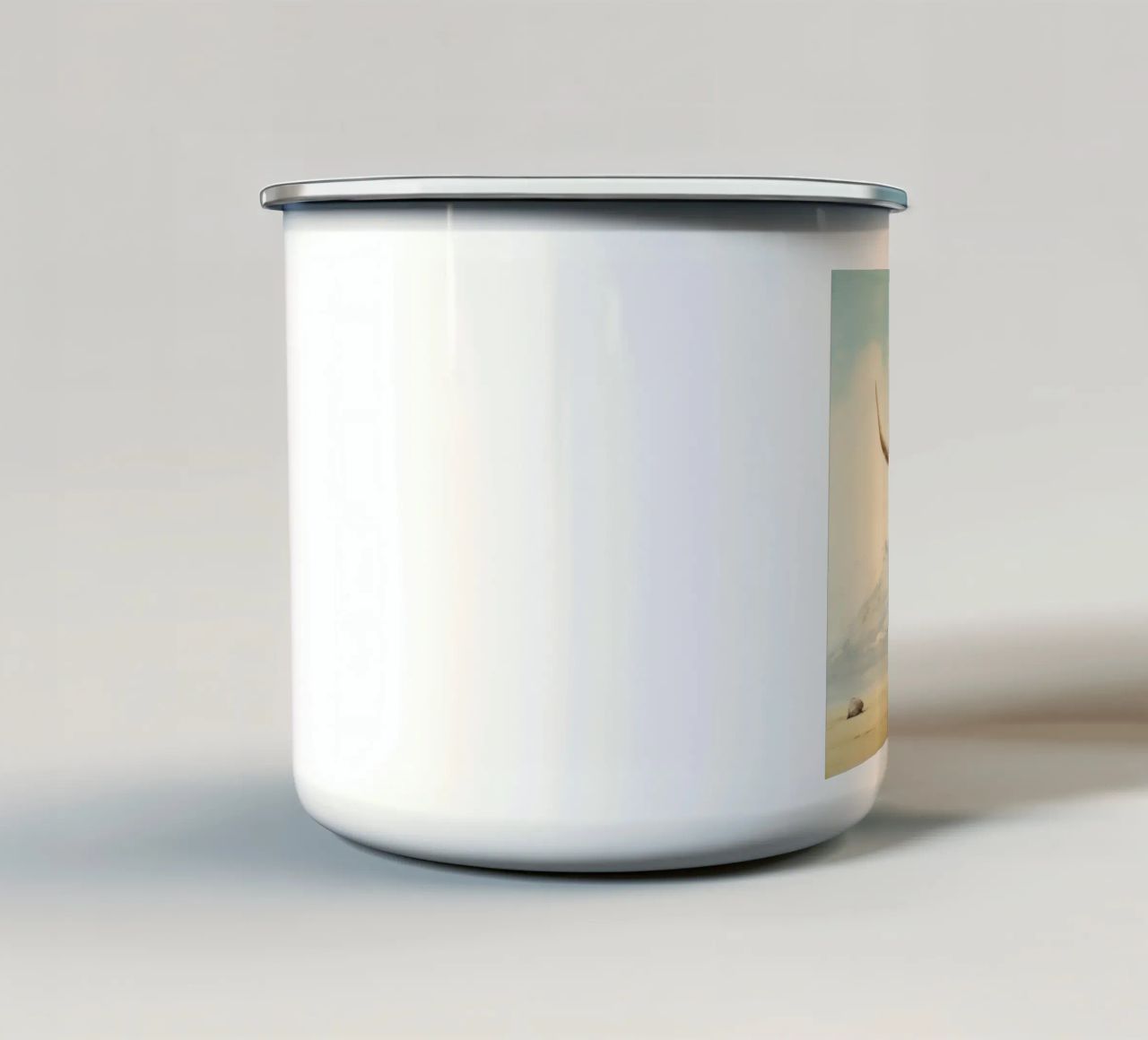 Minimo Yak 4 tazza in smalto da Minimal Animal Art