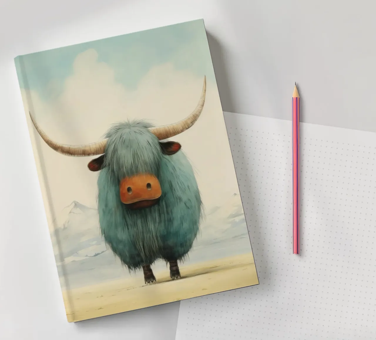 Minimum Yak 4 Notizbuch von Minimal Animal Art