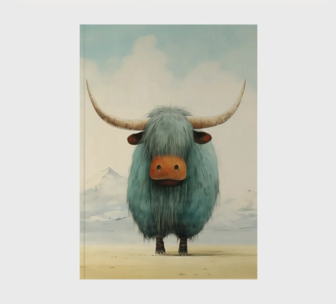 Minimum Yak 4 Notizbuch von Minimal Animal Art