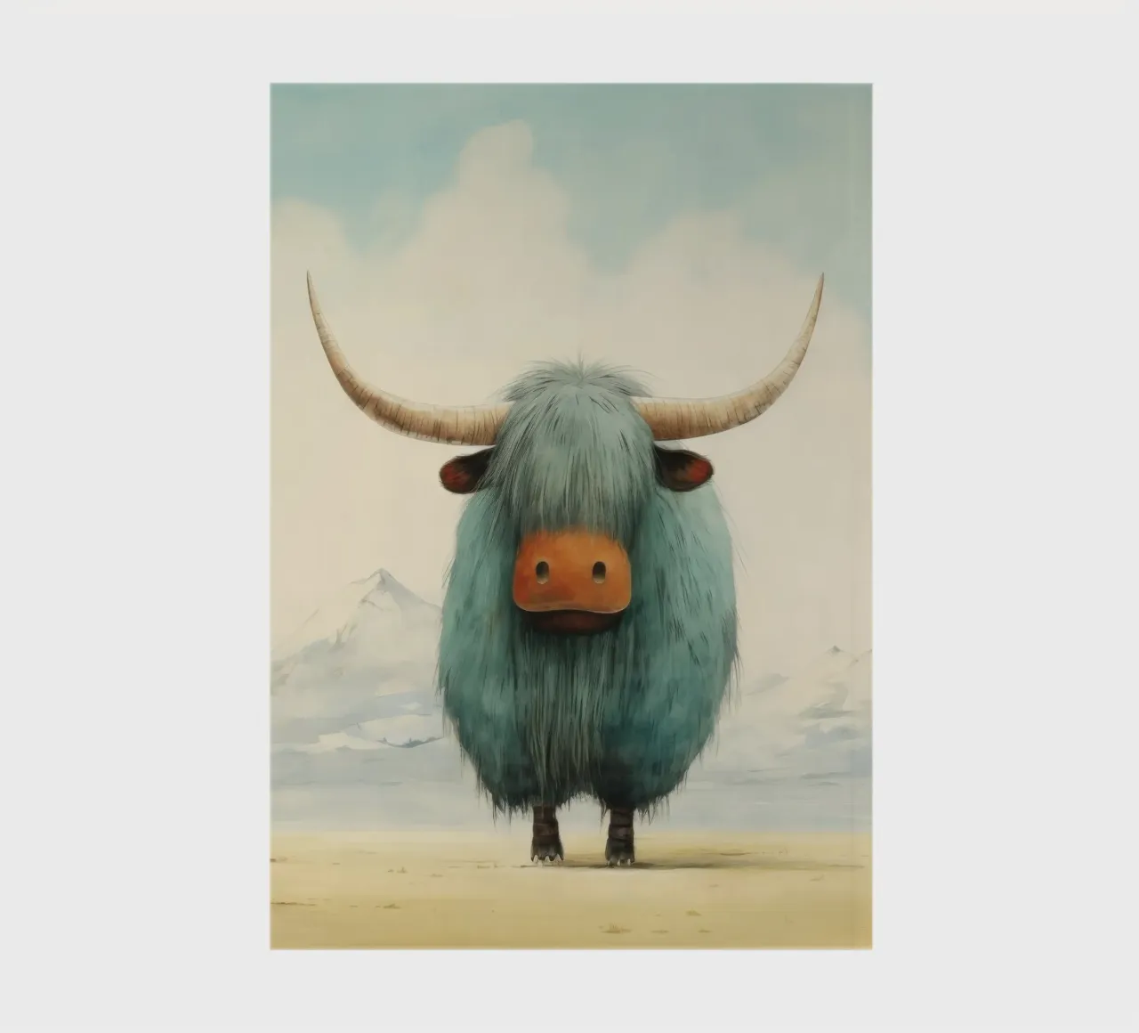 Minimum Yak 4 Notizbuch von Minimal Animal Art