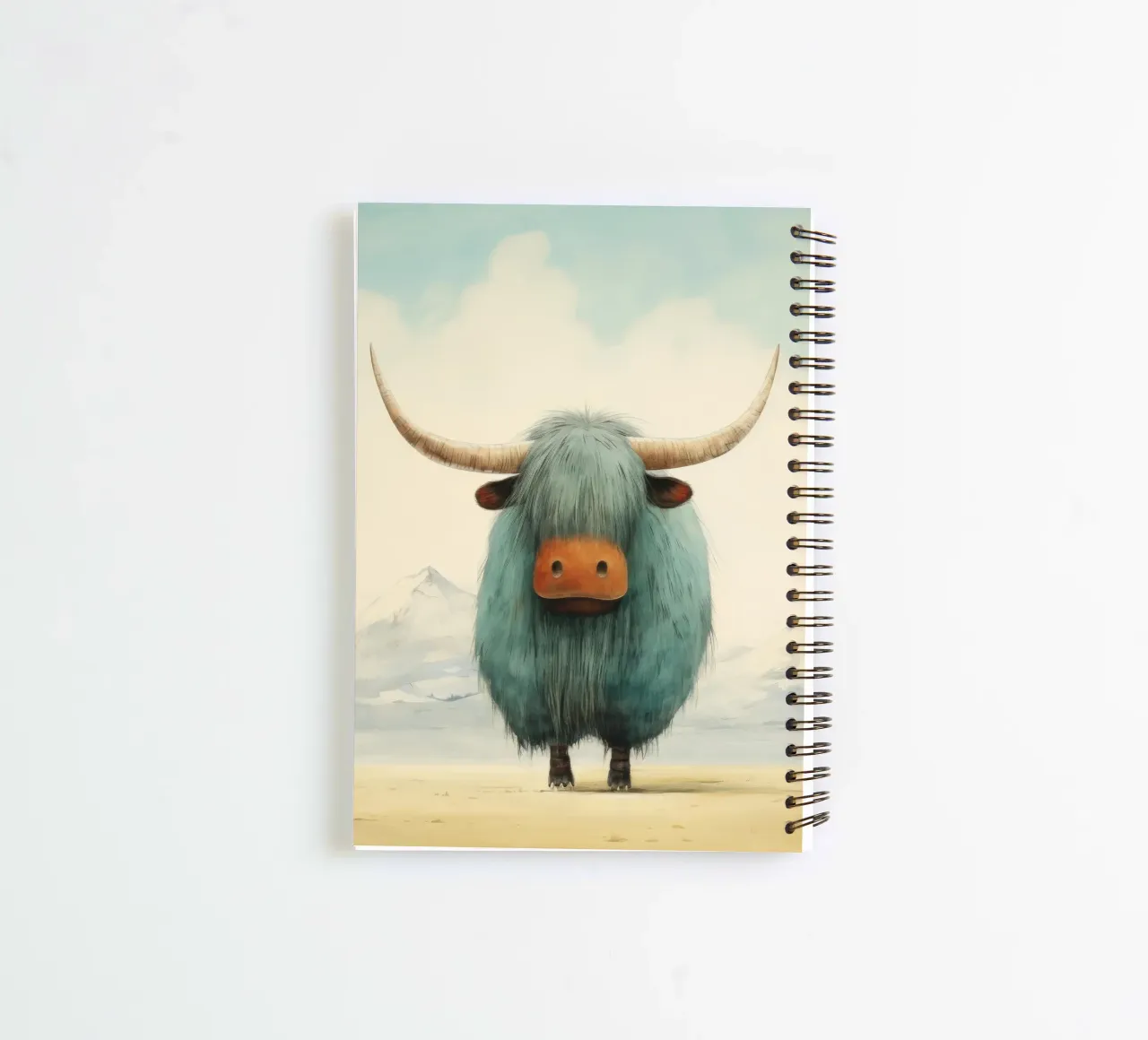 Minimum Yak 4 spiral notebook by Minimal Animal Art