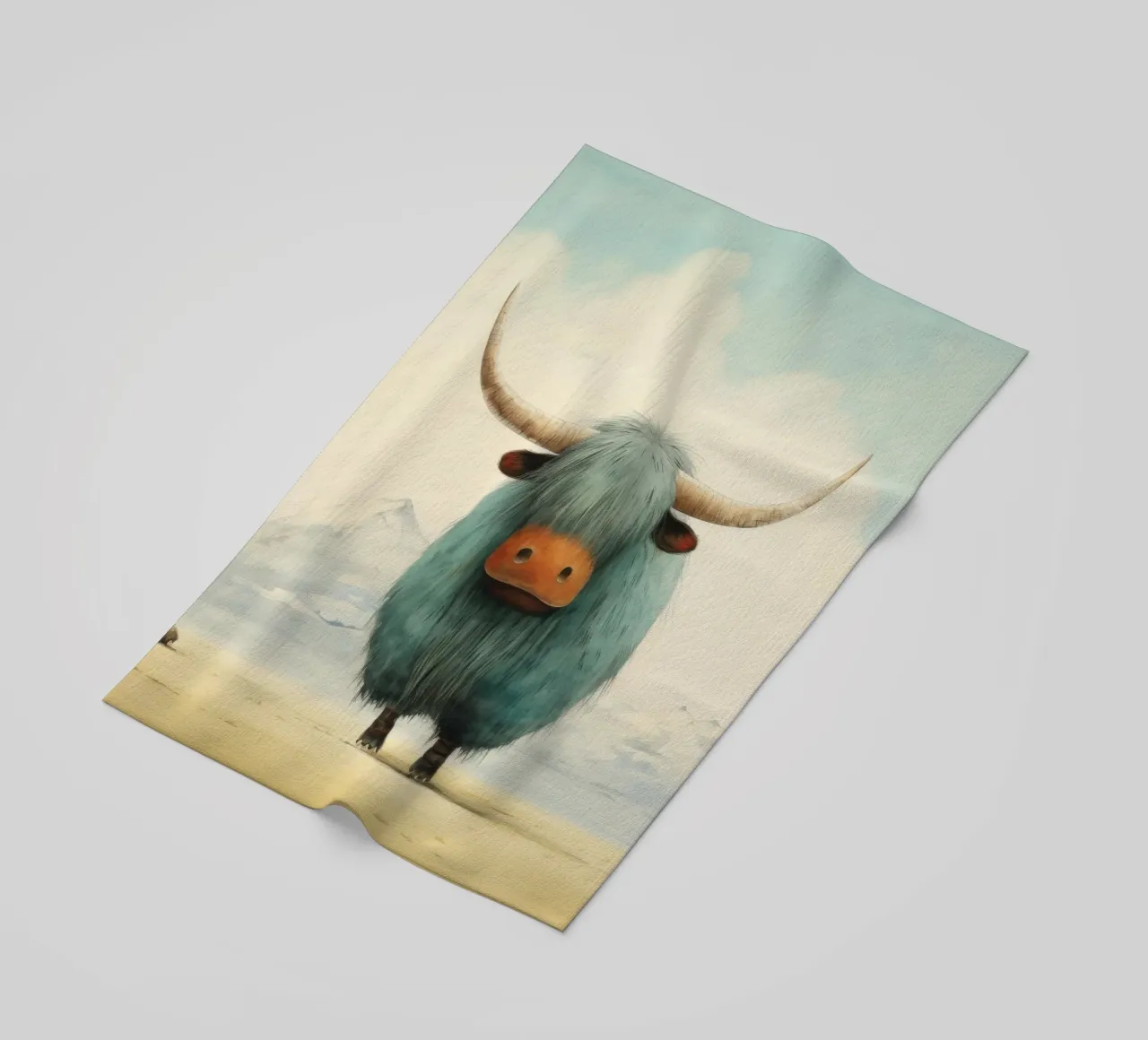 Mínimo Yak 4 toalla de playa de Minimal Animal Art