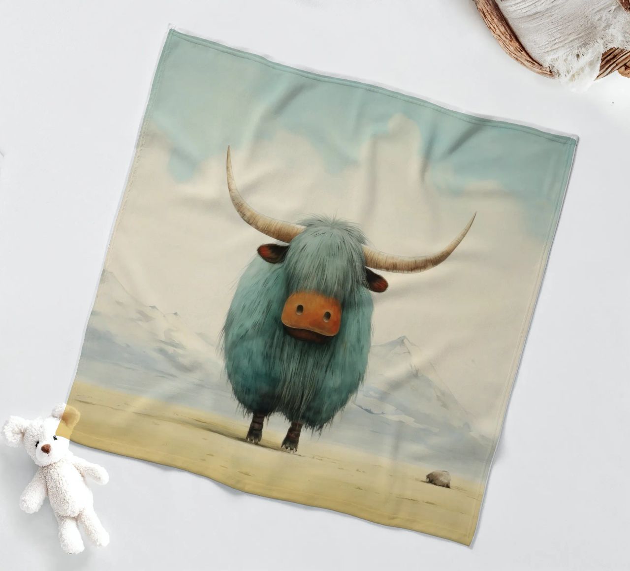 Minimo Yak 4 coperta in pile da Minimal Animal Art