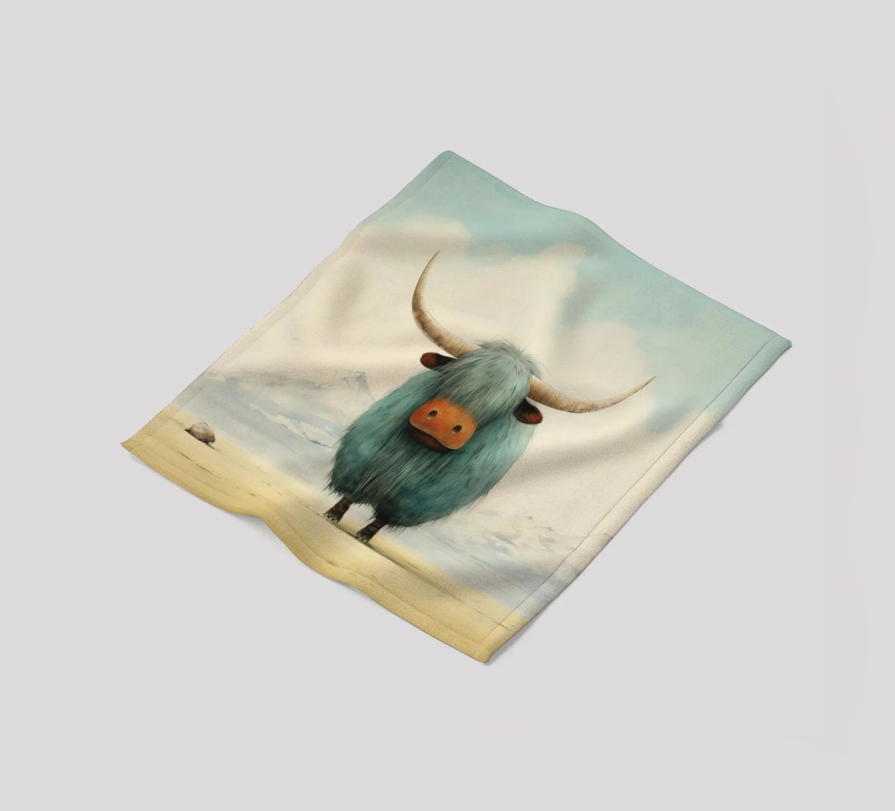 Minimo Yak 4 coperta in pile da Minimal Animal Art