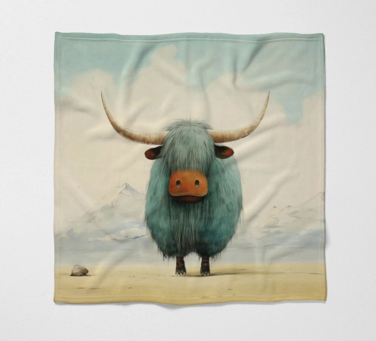 Minimo Yak 4 coperta in pile da Minimal Animal Art