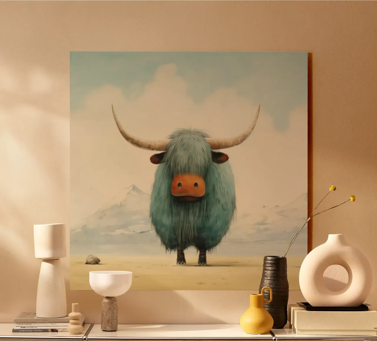 Minimum Yak 4 Acryl-Glas von Minimal Animal Art