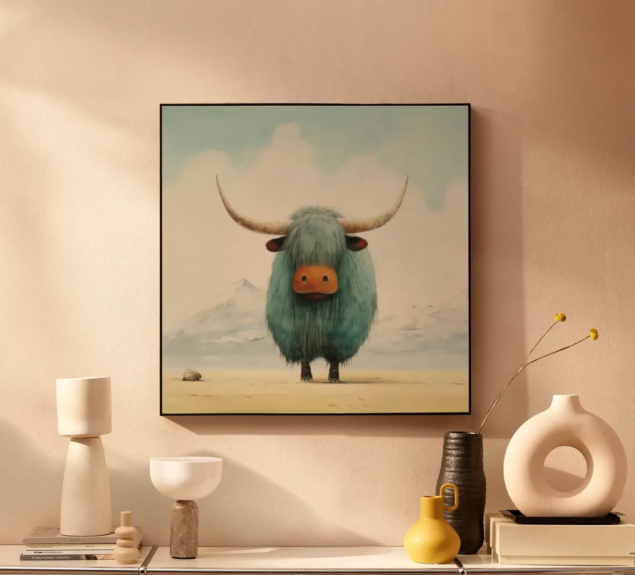 Minimo Yak 4 alluminio dibond da Minimal Animal Art