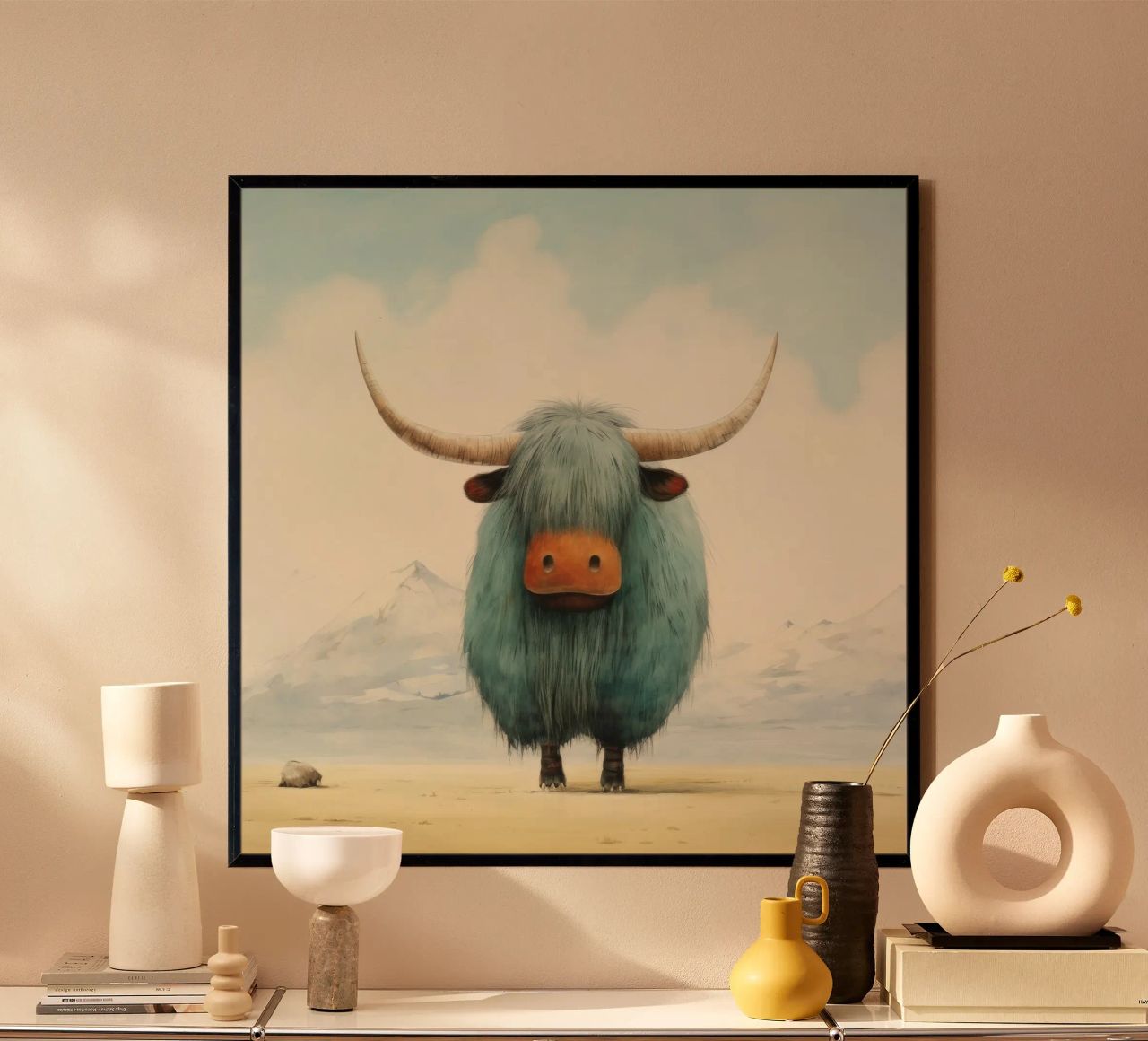 Minimo Yak 4 carta hahnemühle da Minimal Animal Art