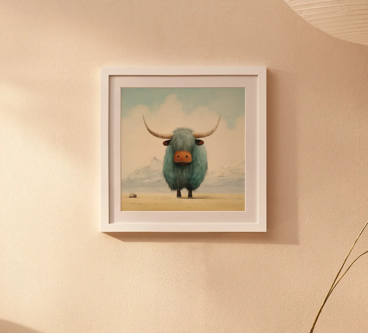 Minimum Yak 4 poster de Minimal Animal Art