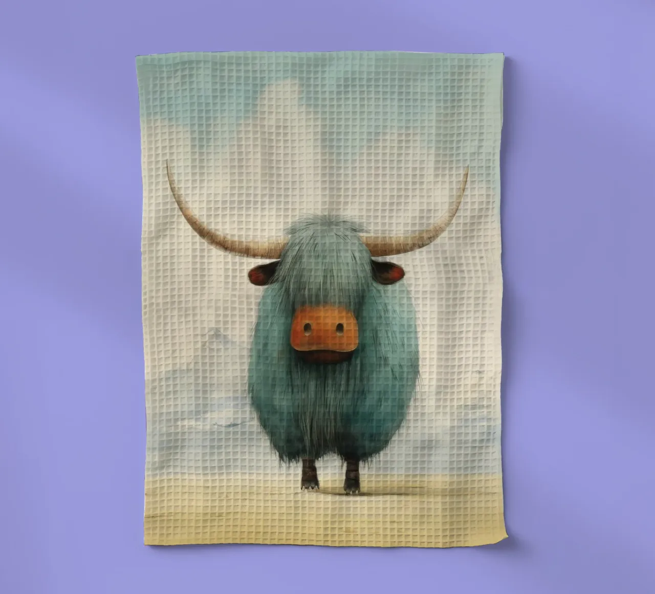 Minimum Yak 4 torchon de Minimal Animal Art