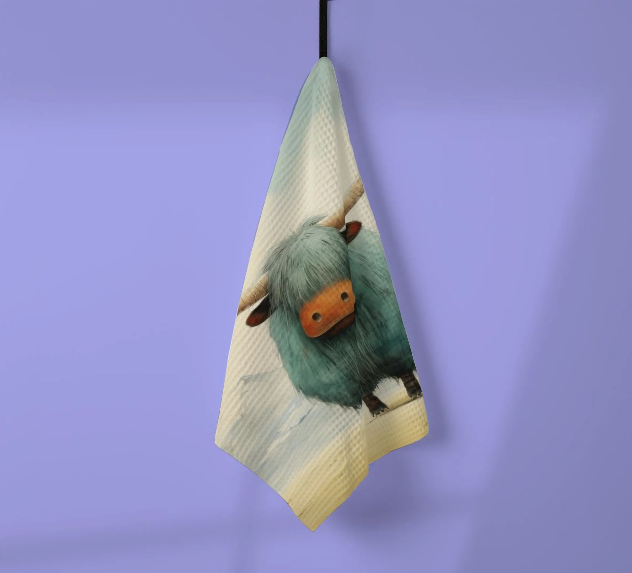 Minimo Yak 4 canovaccio da cucina da Minimal Animal Art