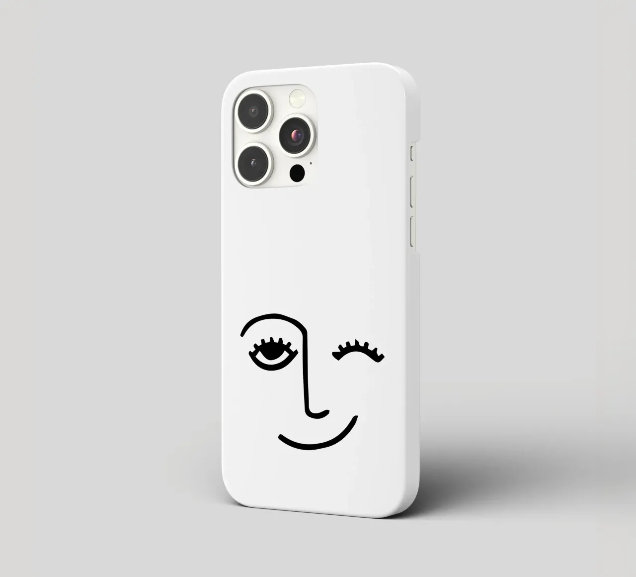 Wink - Line Art Face cover iphone da Peaches Art Prints