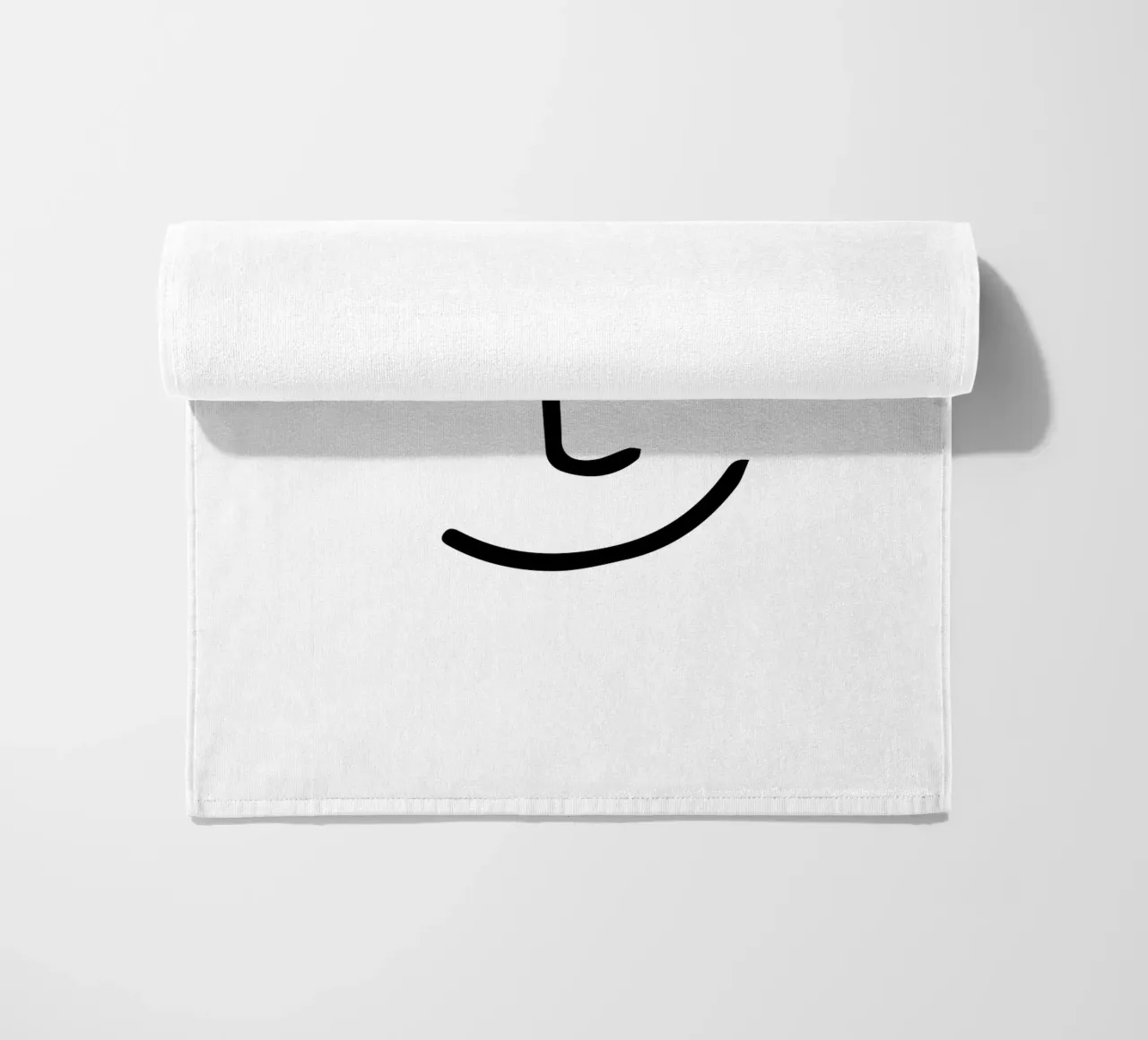 Wink - Line Art Gesicht Strandtuch von Peaches Art Prints