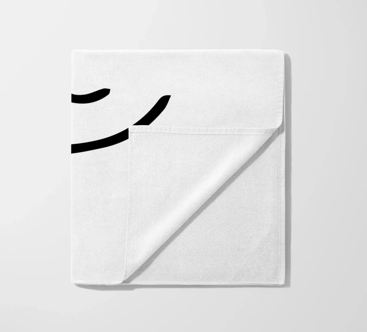 Wink - Line Art Gesicht Strandtuch von Peaches Art Prints