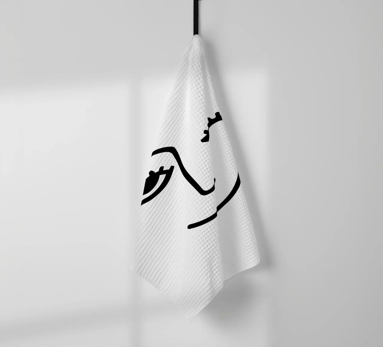 Wink - Line Art Face canovaccio da cucina da Peaches Art Prints