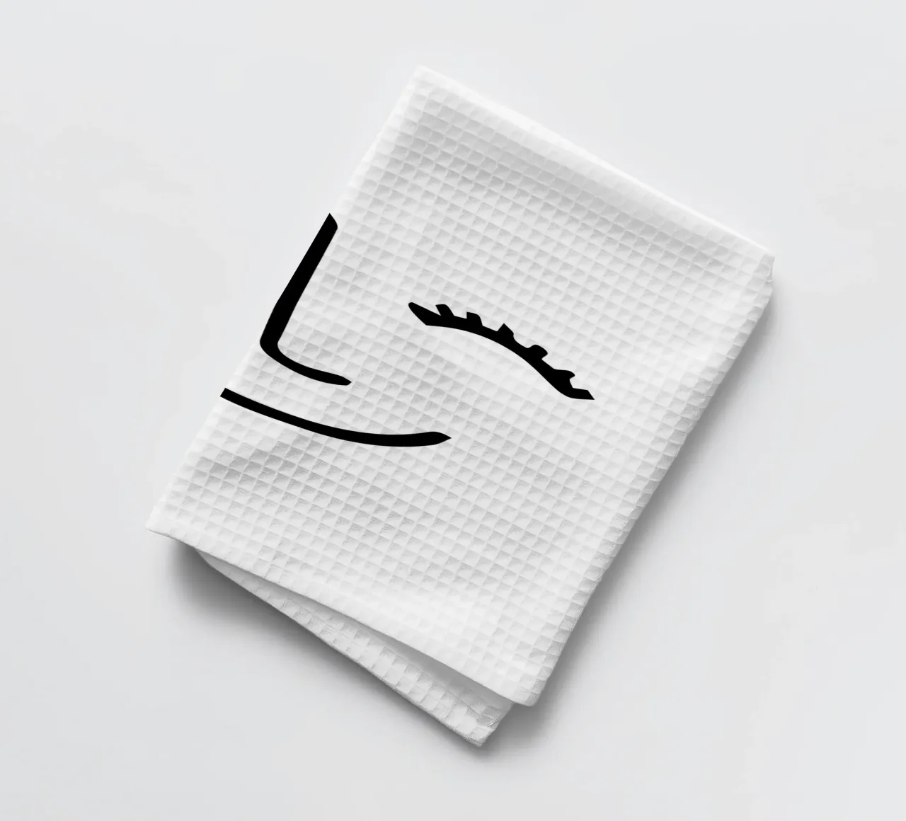 Wink - Line Art Face canovaccio da cucina da Peaches Art Prints