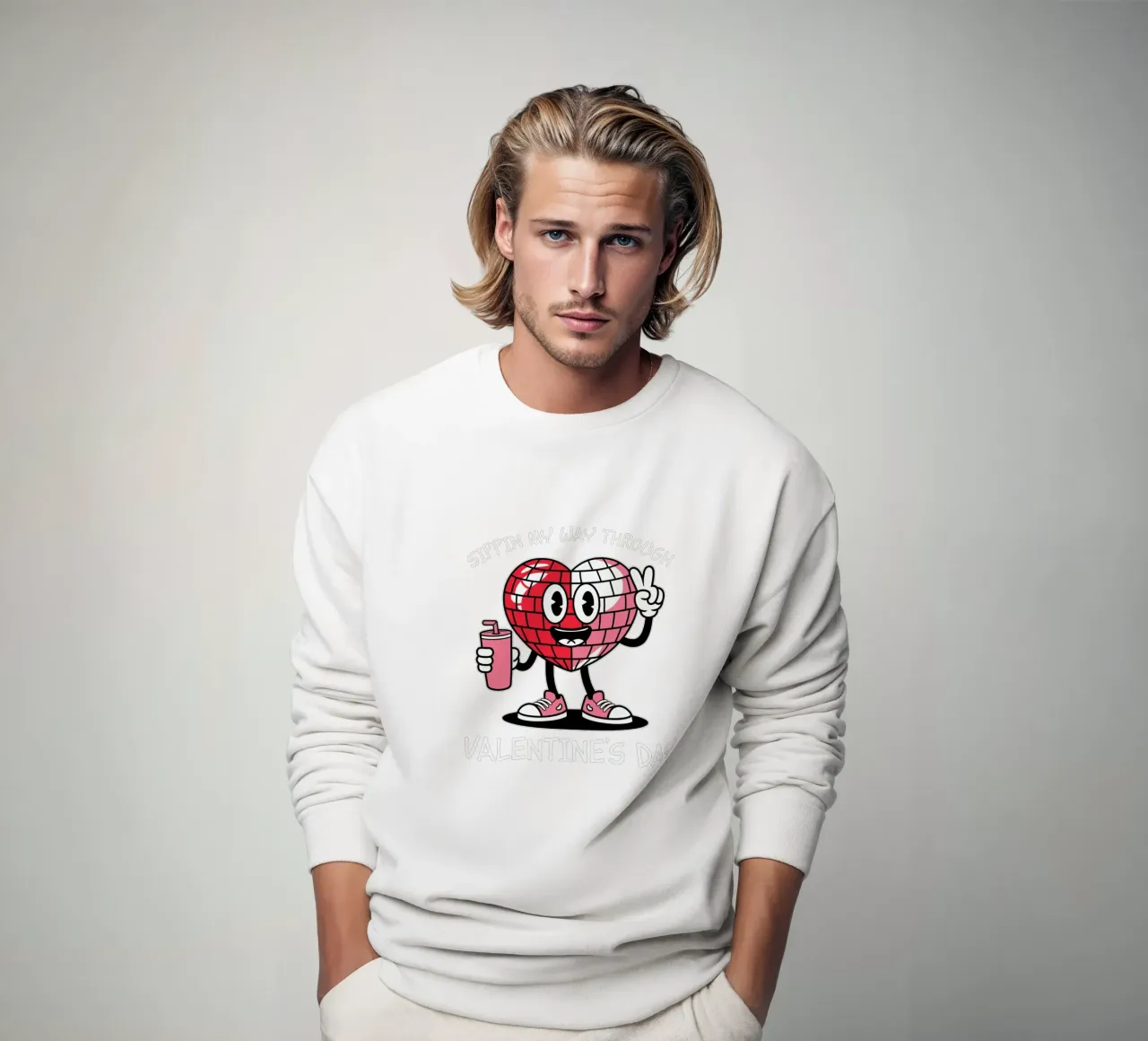 Sipping my way through Valentine's Day. felpa da edsonramosart