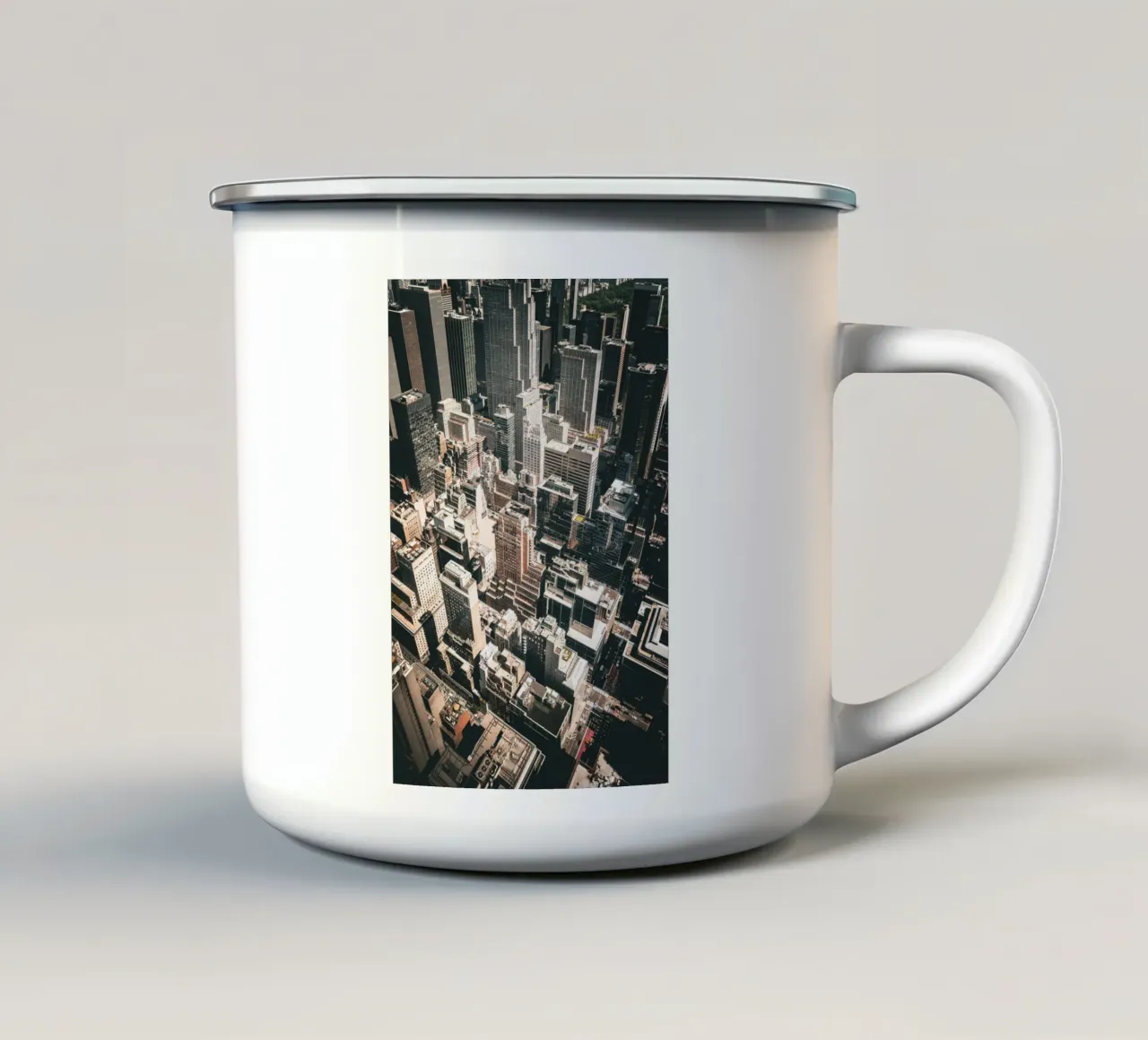 New York Streets enamel mug by Flo Klein