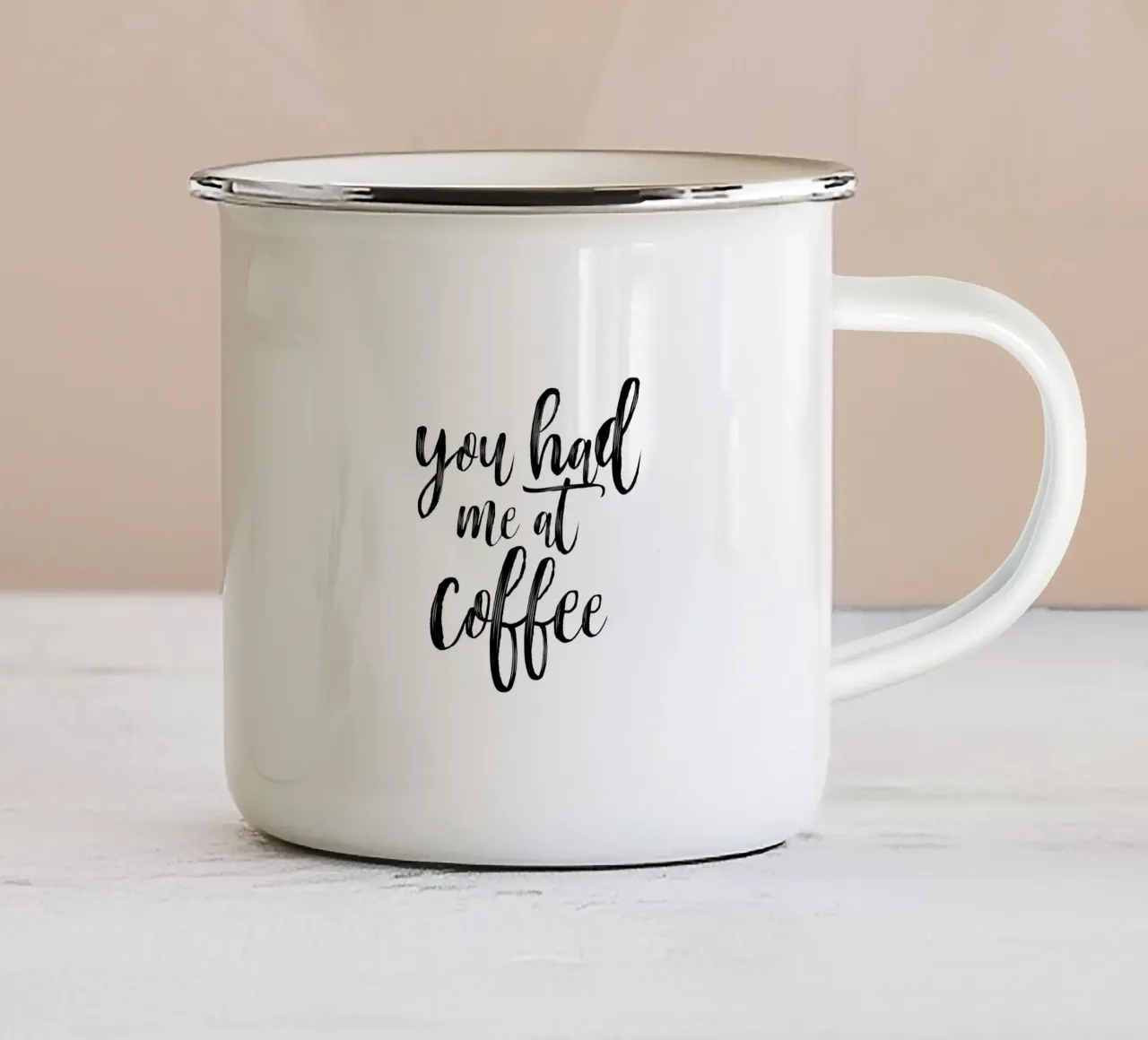 Mi hai convinto con il caffè - Citazione tazza in smalto da Peaches Art Prints