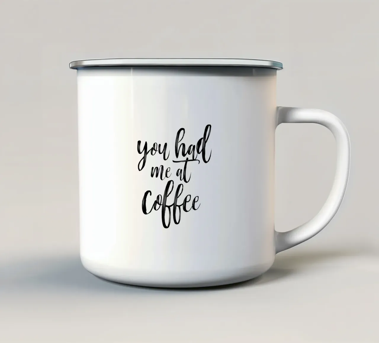 Mi hai convinto con il caffè - Citazione tazza in smalto da Peaches Art Prints