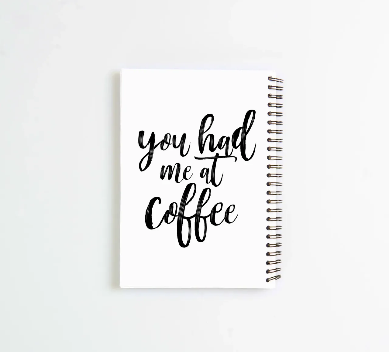 Du hattest mich bei Kaffee - Zitat Ringbuch von Peaches Art Prints