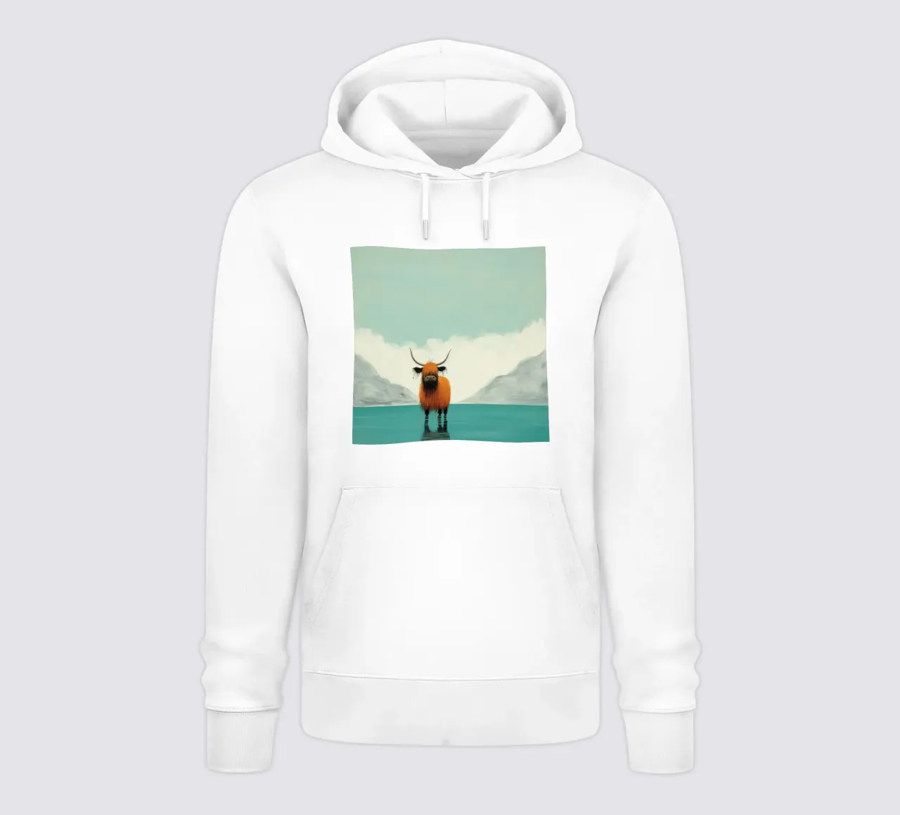 Minimum Yak 1 Hoodie von Minimal Animal Art