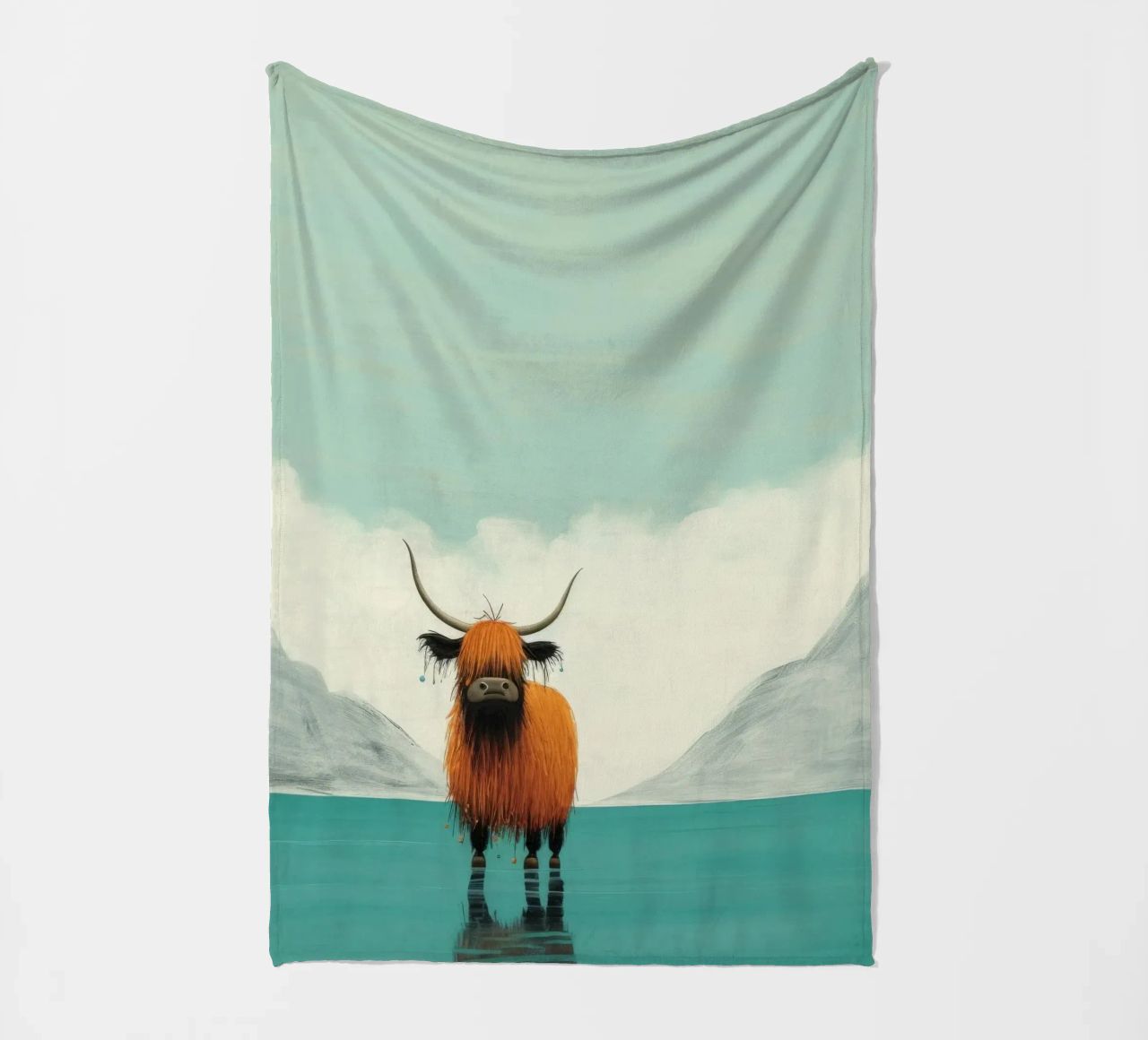 Minimo Yak 1 coperta in pile da Minimal Animal Art
