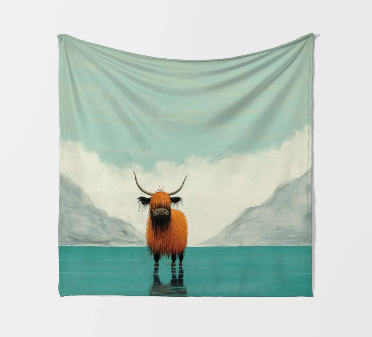Minimo Yak 1 coperta in pile da Minimal Animal Art