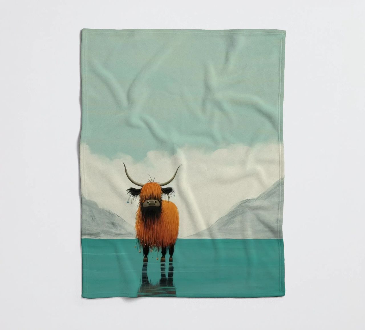 Minimo Yak 1 coperta in pile da Minimal Animal Art