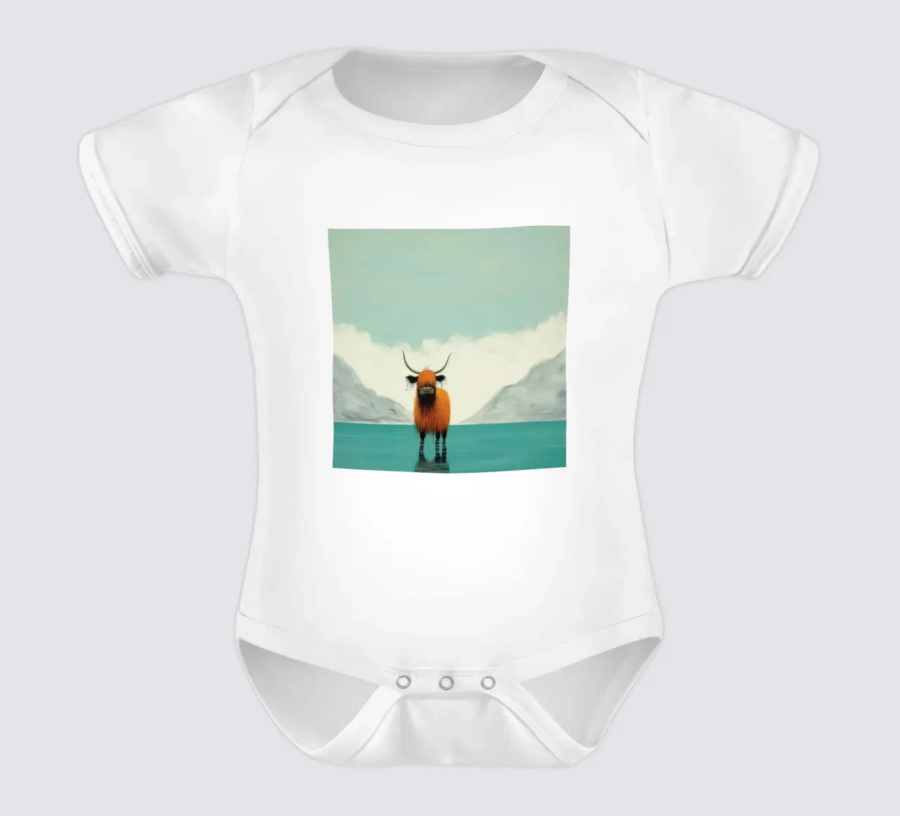 Minimo Yak 1 body neonato maniche corte da Minimal Animal Art