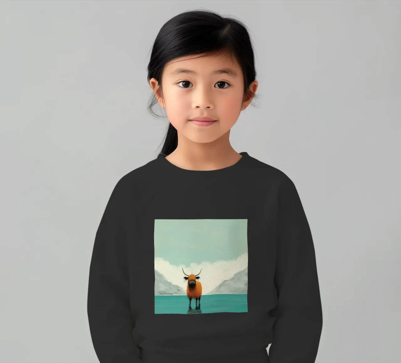 Minimo Yak 1 felpa bambino da Minimal Animal Art