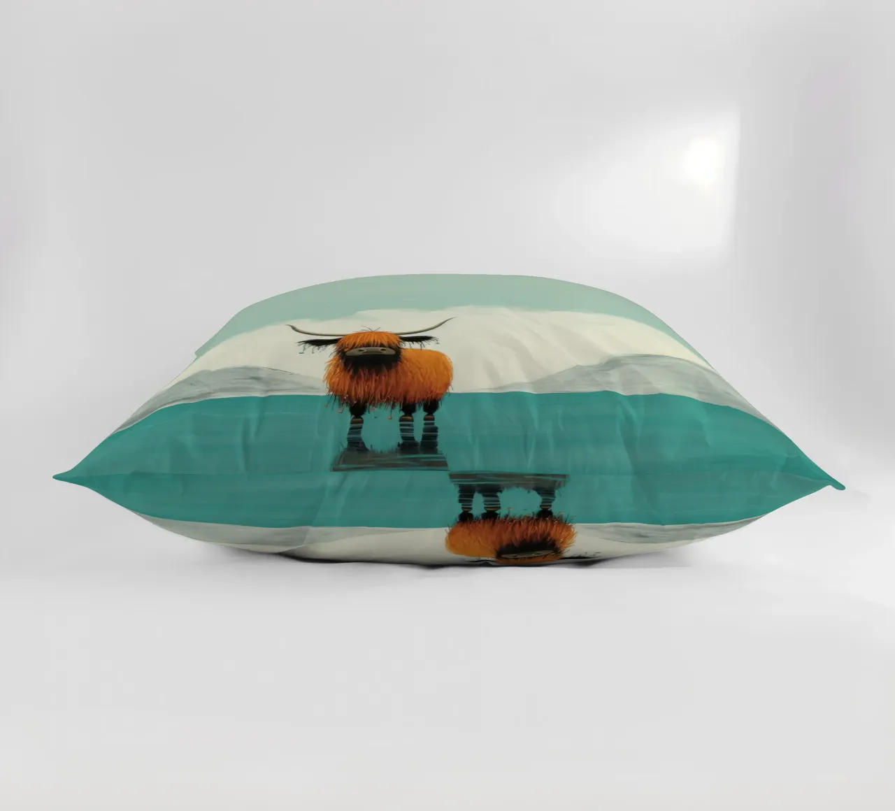 Minimum Yak 1 Kissen von Minimal Animal Art