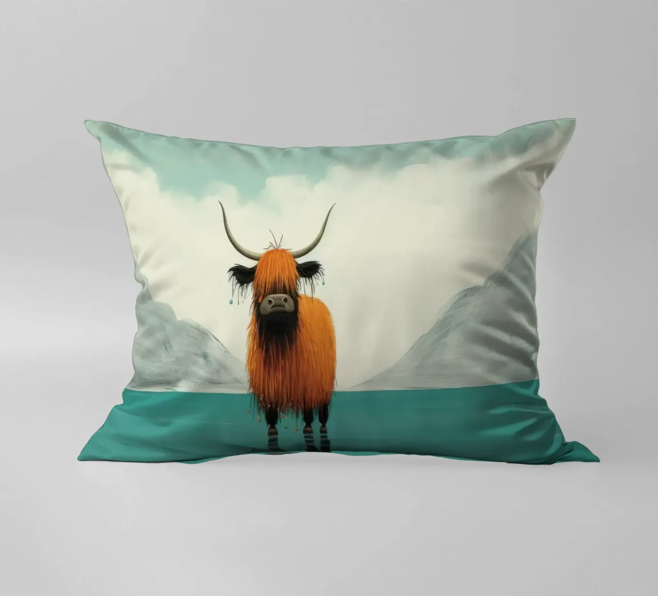 Yak minimo cuscino da Minimal Animal Art
