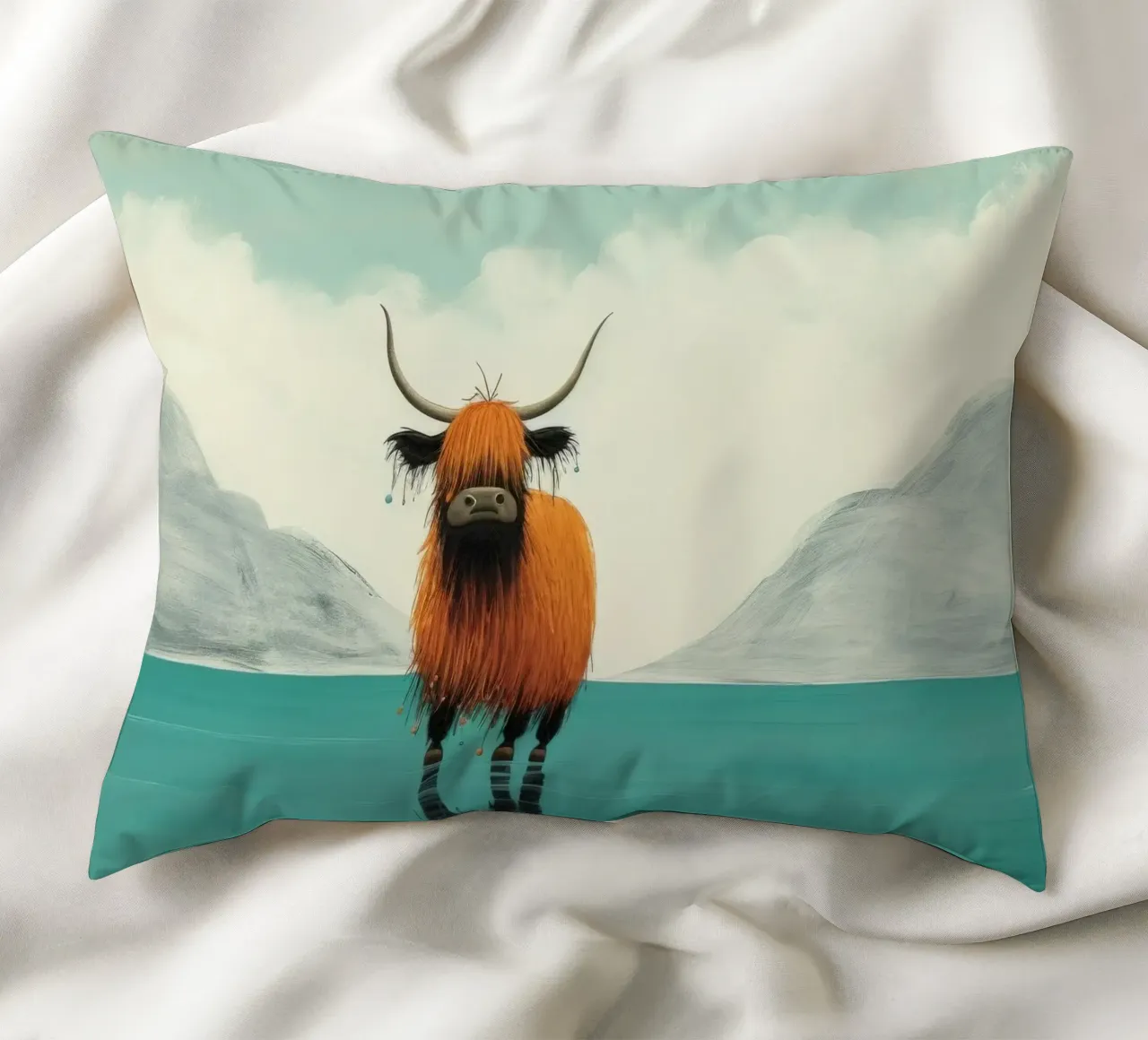 Yak minimo cuscino da Minimal Animal Art