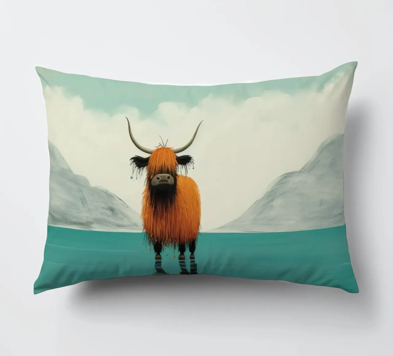 Yak minimo cuscino da Minimal Animal Art