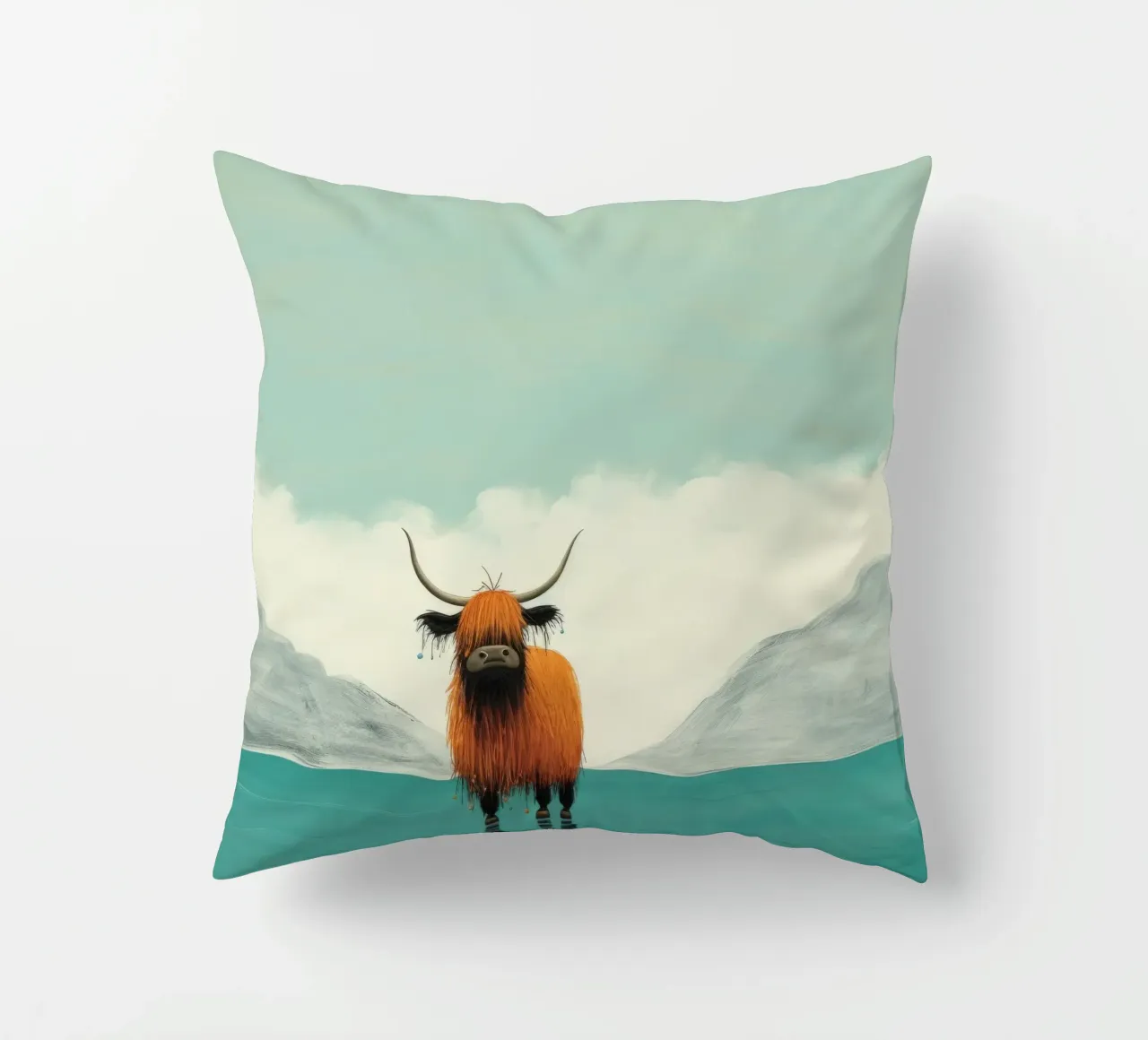 Minimo Yak 1 cuscino da Minimal Animal Art