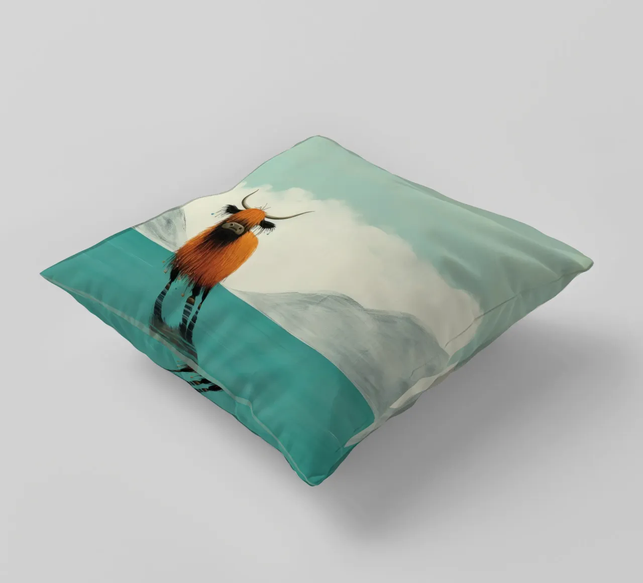 Minimo Yak 1 cuscino da Minimal Animal Art