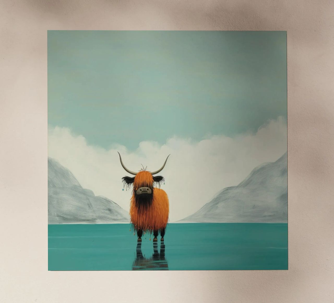 Minimo Yak 1 pellicola backlit da Minimal Animal Art