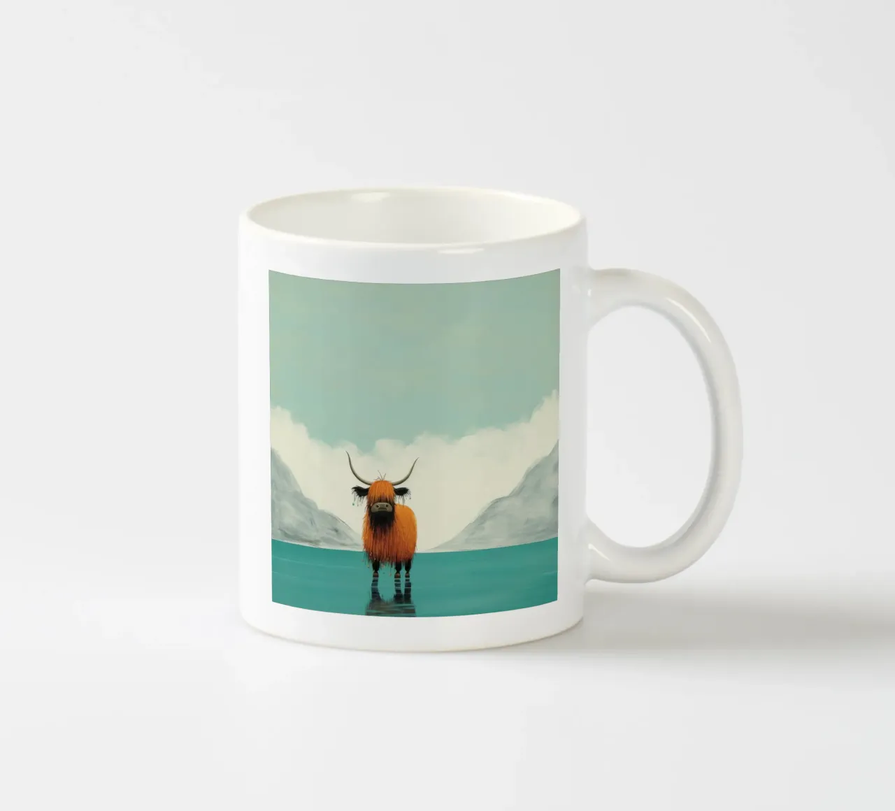 Minimum Yak 1 mug en céramique de Minimal Animal Art