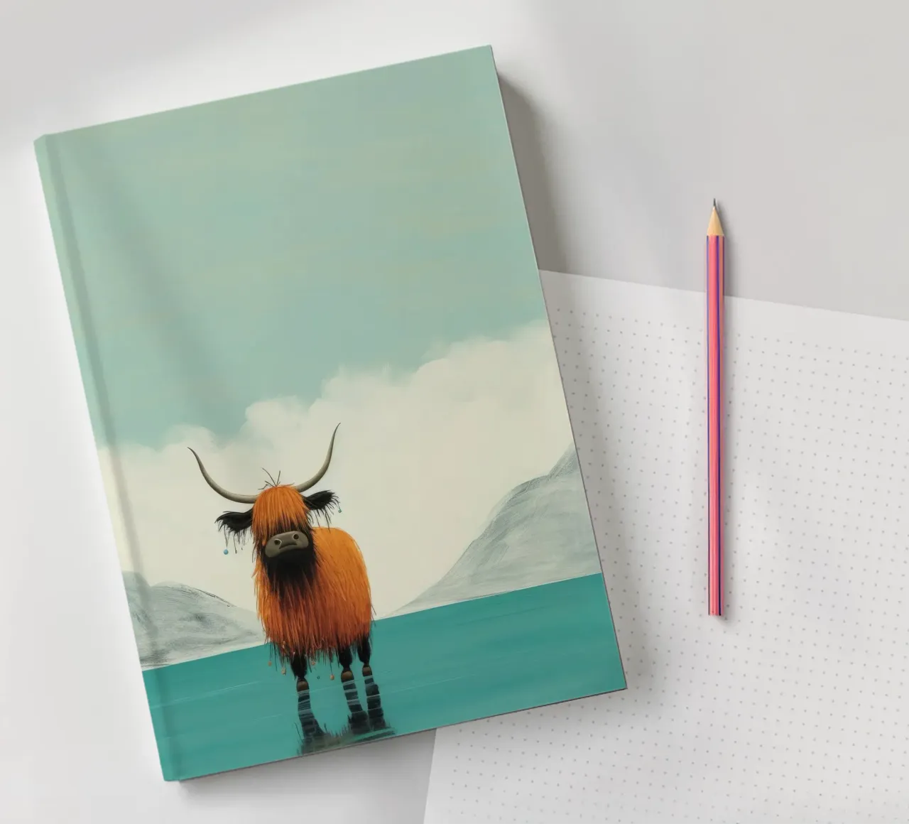 Minimum Yak 1 notebook by Minimal Animal Art