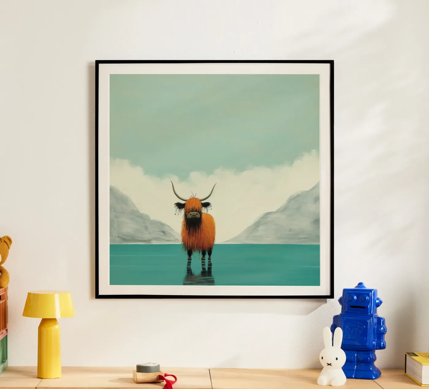 Minimal Yak poster da Minimal Animal Art