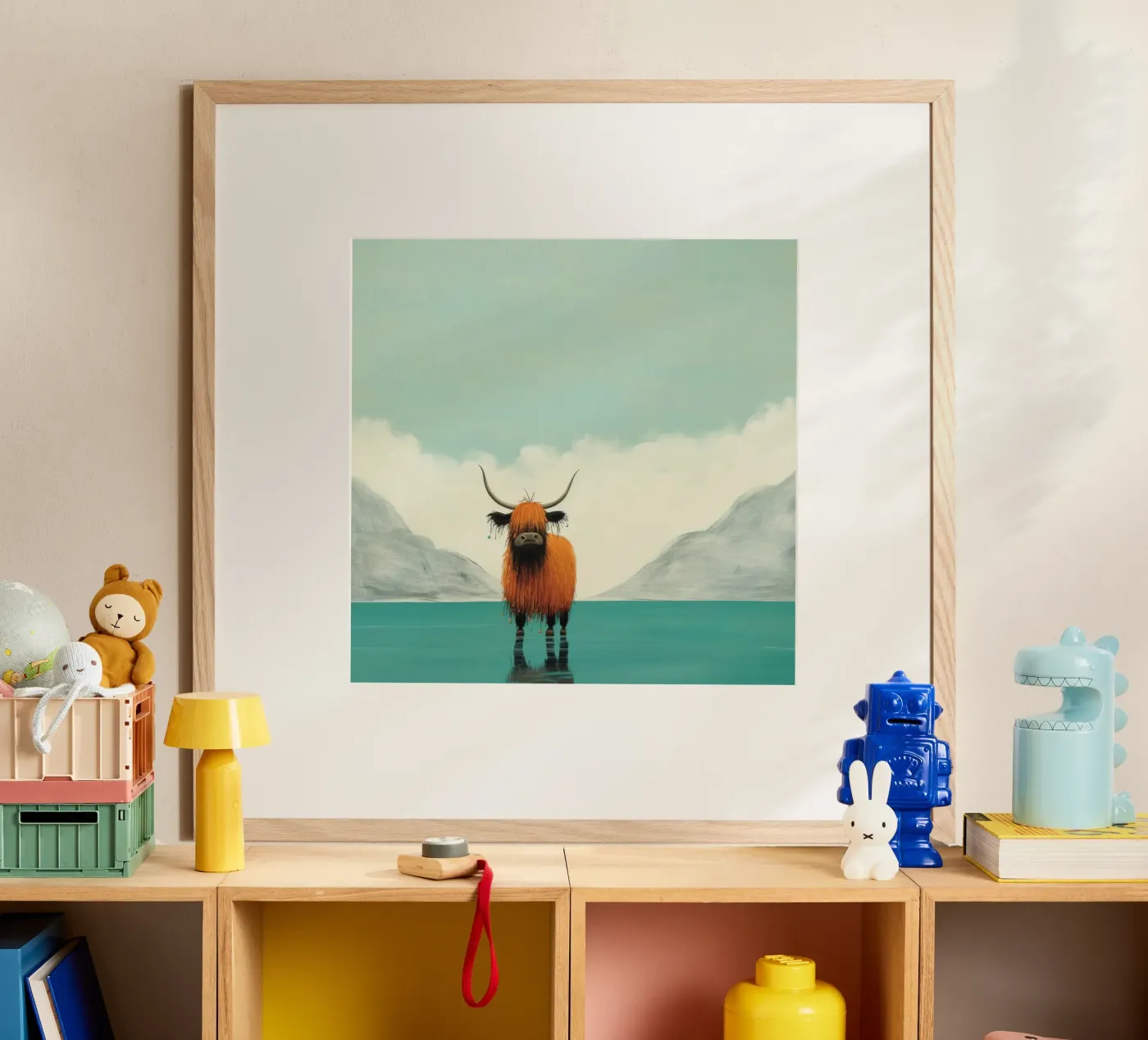 Minimal Yak poster da Minimal Animal Art