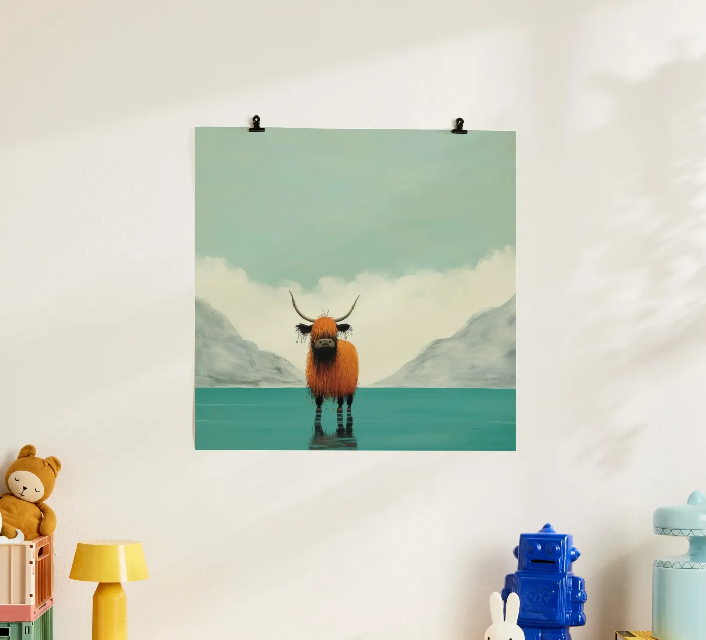Minimal Yak poster da Minimal Animal Art