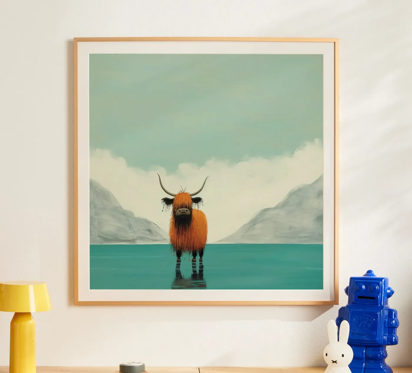 Minimal Yak poster da Minimal Animal Art